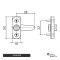 Cabinet Panel Lock+Brass Edelstahl A2