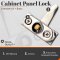 Cabinet Panel Lock+Brass Edelstahl A2