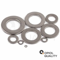 5 Stück Unterlegscheiben 17 (M 16) DIN 125 Edelstahl A2