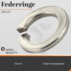 1 Stück Federringe M2,5 DIN 127 Edelstahl A2