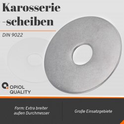 1 Stück Karosseriescheiben 40 x 6,4 x 1,5 Edelstahl A2