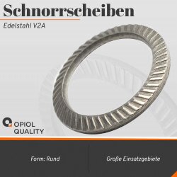 1 Stück SCHNORR-Sicherungsscheibe 4 Edelstahl A2, Form S (Standard)