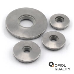 5 Stück Dichtscheiben für Senkschrauben mit grauem EPDM 5,2x15 Edelstahl A2