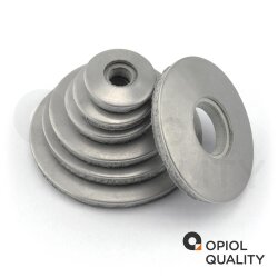 5 Stück Dichtscheiben für Senkschrauben mit grauem EPDM 5,2x15 Edelstahl A2