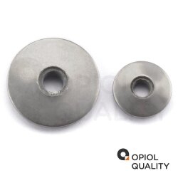 100 Stück Dichtscheiben für Senkschrauben mit grauem EPDM 5,2X15 Edelstahl A2