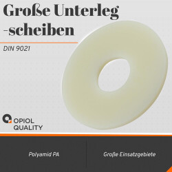 1 Stück Große Unterlegscheiben 6,4 (M6) DIN 9021 Polyamid PA