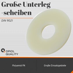 1 Stück Große Unterlegscheiben 13 (M12) DIN 9021 Polyamid PA