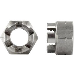 100 Stück Kronenmuttern M20 DIN 935 Edelstahl A2