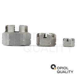 100 Stück Kronenmuttern M20 DIN 935 Edelstahl A2