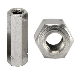 10 Stück Gewindemuffen M8 X 25 (SW13) Sechskant,...