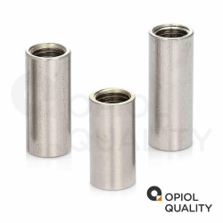 50 Stück Gewindemuffen M12 X 30 (D=15) rund, Edelstahl A2