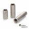 50 Stück Gewindemuffen M12 X 30 (D=15) rund, Edelstahl A2