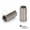 50 Stück Gewindemuffen M12 X 30 (D=15) rund, Edelstahl A2