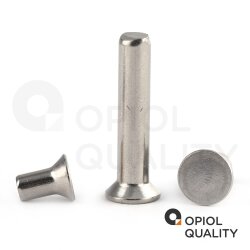10 Stück Senknieten DIN 661 A2 3X6
