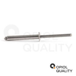 5 Stück Blindniet 4,0 X 14 mm mit Flachkopf DIN 7337 Edelstahl A2