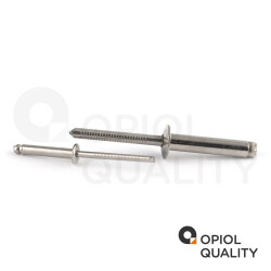 5 Stück Blindniet 4,0 X 14 mm mit Flachkopf DIN 7337 Edelstahl A2