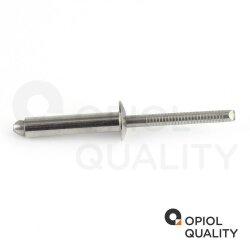 5 Stück Blindniet 5,0 X 10 mm mit Flachkopf DIN 7337 Edelstahl A2