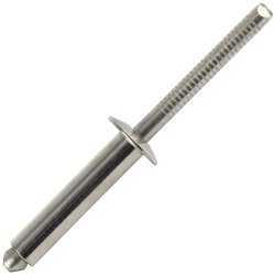 25 Stück Blindniet 5,0 X 12 mm mit Flachkopf DIN...