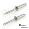 5 Stück Blindniet 4,8 X 25 mm mit Senkkopf DIN 7337 Edelstahl A2