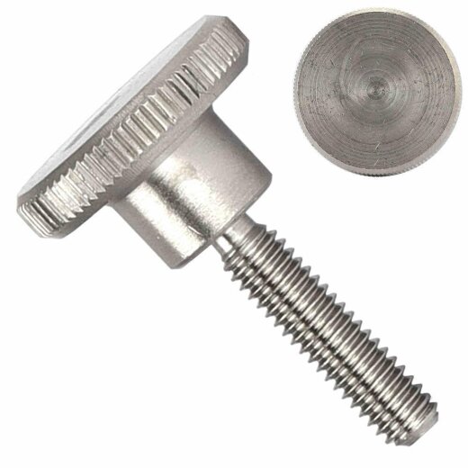4 Stück Rändelschrauben M4 X 10 hohe Form DIN 464 Edelstahl A1