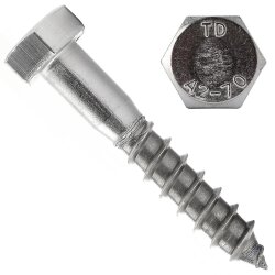 1 Stück Sechskant Holzschrauben M7 X 80 DIN 571...