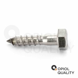 50 Stück Sechskant Holzschrauben M6 X 45 DIN 571 Edelstahl A2