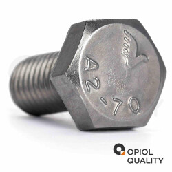 10 Stück Sechskantschrauben M8 X 50 DIN 933 Edelstahl A2