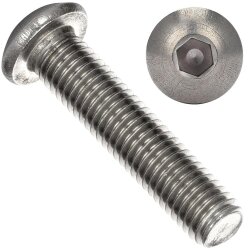1 Stück Linsenkopfschrauben M10 X 12/12 mit...