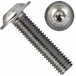 10 Stück Linsenkopfschrauben M8 X 55/55 mit Flansch...