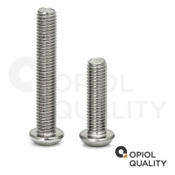 5 Stück Linsenkopfschrauben M10 X 65/65 mit Innensechsrund (TORX) ISO 7380, Vollgewinde, Edelstahl A2