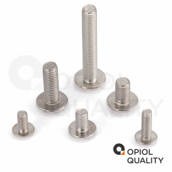 5 Stück Linsenkopfschrauben M8 X 10/10 mit Flansch ISO 7380, TORX, Vollgewinde, Edelstahl A2