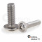 5 Stück Linsenkopfschrauben M8 X 10/10 mit Flansch ISO 7380, TORX, Vollgewinde, Edelstahl A2