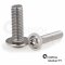 10 Stück Linsenkopfschrauben M8 X 50/50 mit Flansch ISO 7380, TORX, Vollgewinde, Edelstahl A2
