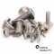 10 Stück Linsenkopfschrauben M8 X 50/50 mit Flansch ISO 7380, TORX, Vollgewinde, Edelstahl A2