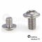 50 Stück Linsenkopfschrauben M6 X 50/50 mit Flansch ISO 7380, TORX, Vollgewinde, Edelstahl A2