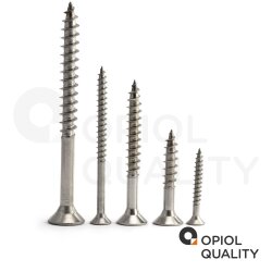 25 Stück Spanplattenschrauben 5 X 80/50   ISR TORX T-25 (Teilgewinde), Senkkopf u. Innensechsrund, Edelstahl A2