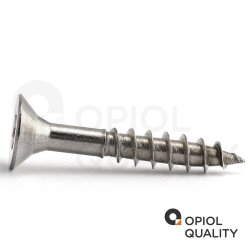 25 Stück Spanplattenschrauben 6 X 70/42 TORX T-25 (Teilgewinde), Senkkopf u. Innensechsrund, Edelstahl A2