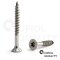 50 Stück Spanplattenschrauben 3,5 X 40/24 TORX T-10 (Teilgewinde), Senkkopf u. Innensechsrund, Edelstahl A2