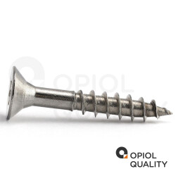 50 Stück Spanplattenschrauben 4,5 X 70/42 TORX T-20 (Teilgewinde), Senkkopf u. Innensechsrund, Edelstahl A2