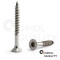 50 Stück Spanplattenschrauben 4,5 X 70/42 TORX T-20 (Teilgewinde), Senkkopf u. Innensechsrund, Edelstahl A2