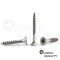 50 Stück Spanplattenschrauben 4,5 X 70/42 TORX T-20 (Teilgewinde), Senkkopf u. Innensechsrund, Edelstahl A2