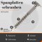 1 Stück Spanplattenschrauben 6x40/24 mit Innensechsrund (TX 25) und Bohrspitze, Teilgewinde, Senkkopf, Edelstahl A2