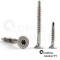 10 Stück Spanplattenschrauben 5 X 80/50 TORX T-25 mit Bohrspitze (Teilgewinde), Senkkopf u. Innensechsrund, Edelstahl A2