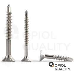 25 Stück Spanplattenschrauben 4 X 70/42 TORX T-20 mit Bohrspitze (Teilgewinde), Senkkopf u. Innensechsrund, Edelstahl A2