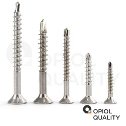 50 Stück Spanplattenschrauben 4 X 35/21 TORX T-20 mit Bohrspitze (Teilgewinde), Senkkopf u. Innensechsrund, Edelstahl A2