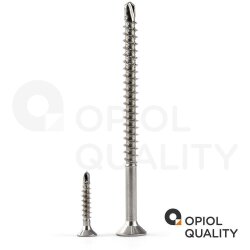 200 Stück Spanplattenschrauben 4,5 X 60/36 TORX T-20 mit Bohrspitze (Teilgewinde), Senkkopf u. Innensechsrund, Edelstahl A2