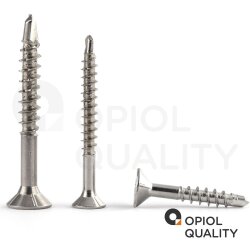 200 Stück Spanplattenschrauben 4,5 X 60/36 TORX T-20 mit Bohrspitze (Teilgewinde), Senkkopf u. Innensechsrund, Edelstahl A2