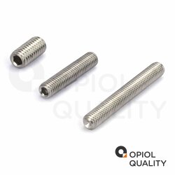 200 Stück Gewindestifte M6 X 25 mit Innensechskant u. Ringschneide DIN 916 Edelstahl A2