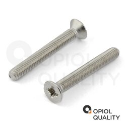 5 Stück Senkkopfschrauben M4 X 8 mit Kreuzschlitz "Z" DIN 965 Edelstahl A2