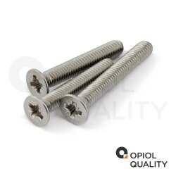 10 Stück Senkkopfschrauben M2 X 14 mit Kreuzschlitz "Z" DIN 965 Edelstahl A2